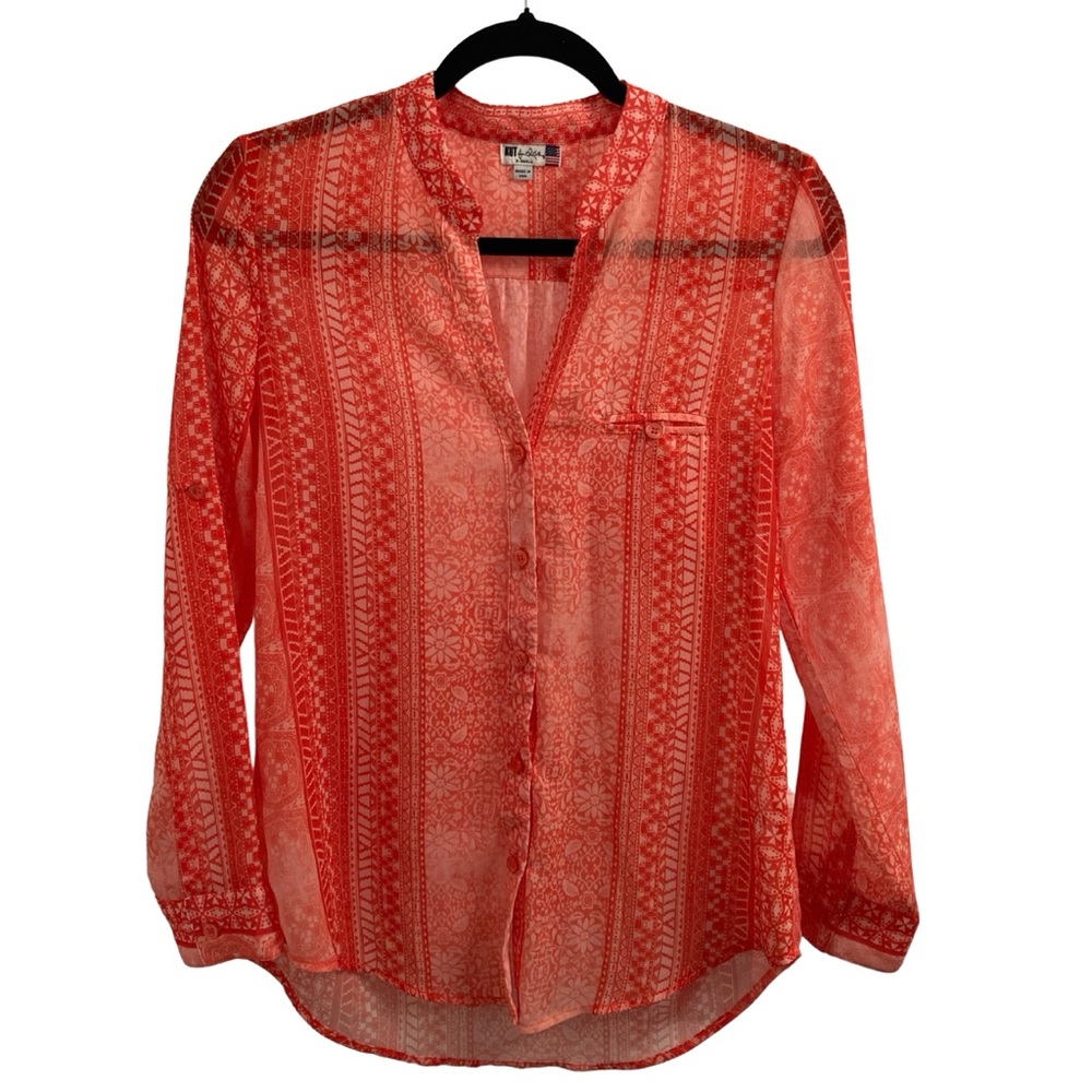 Kut from the Kluth Boho Red Blouse Size XS
